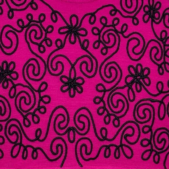 Vintage Outlander Size Medium Wool Blend Embroidered Knit Dress - Picture 6 of 8